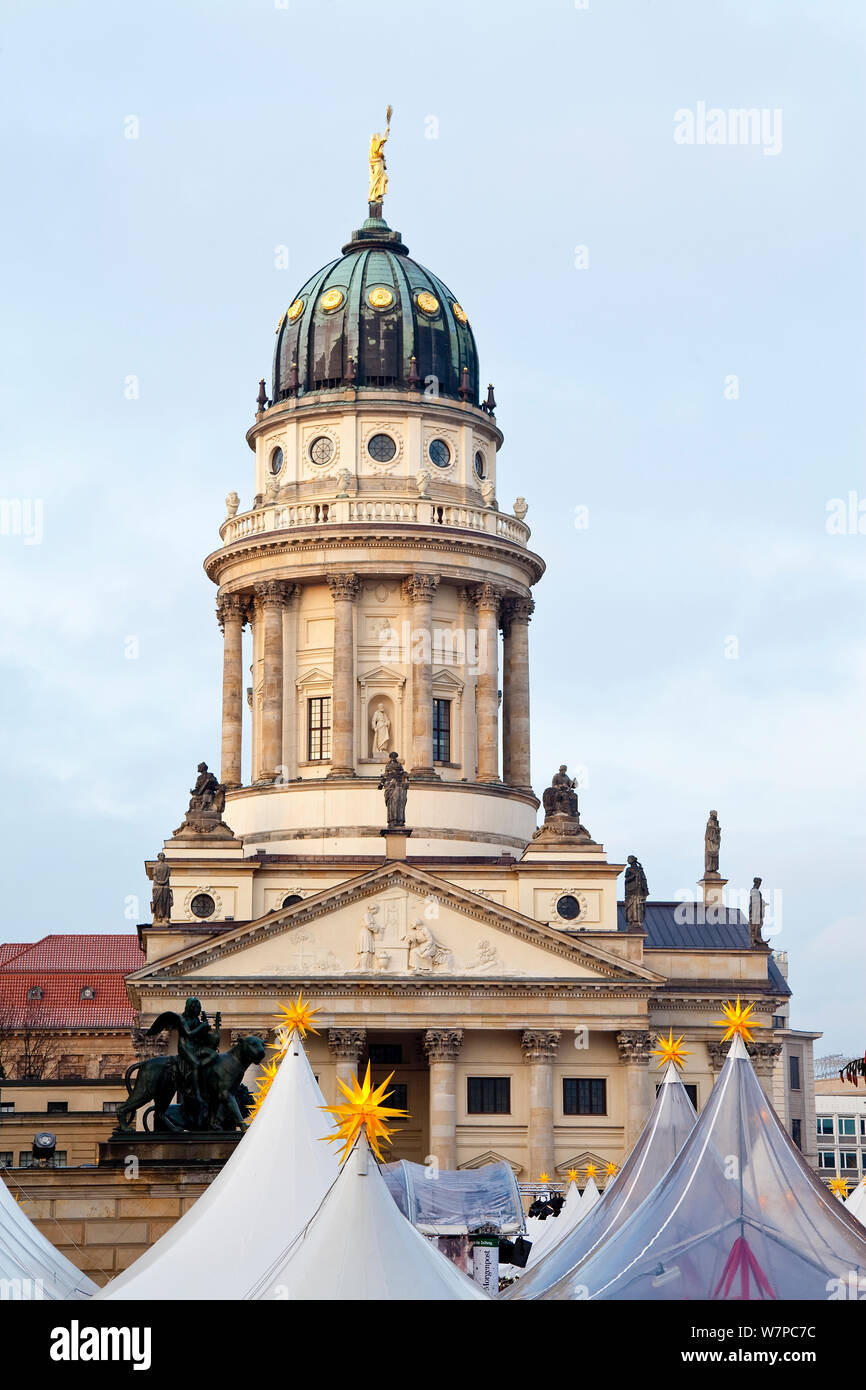 Tradizionale Mercatino di Natale in piazza Gendarmenmarkt, Berlino, Germania 2009 Foto Stock