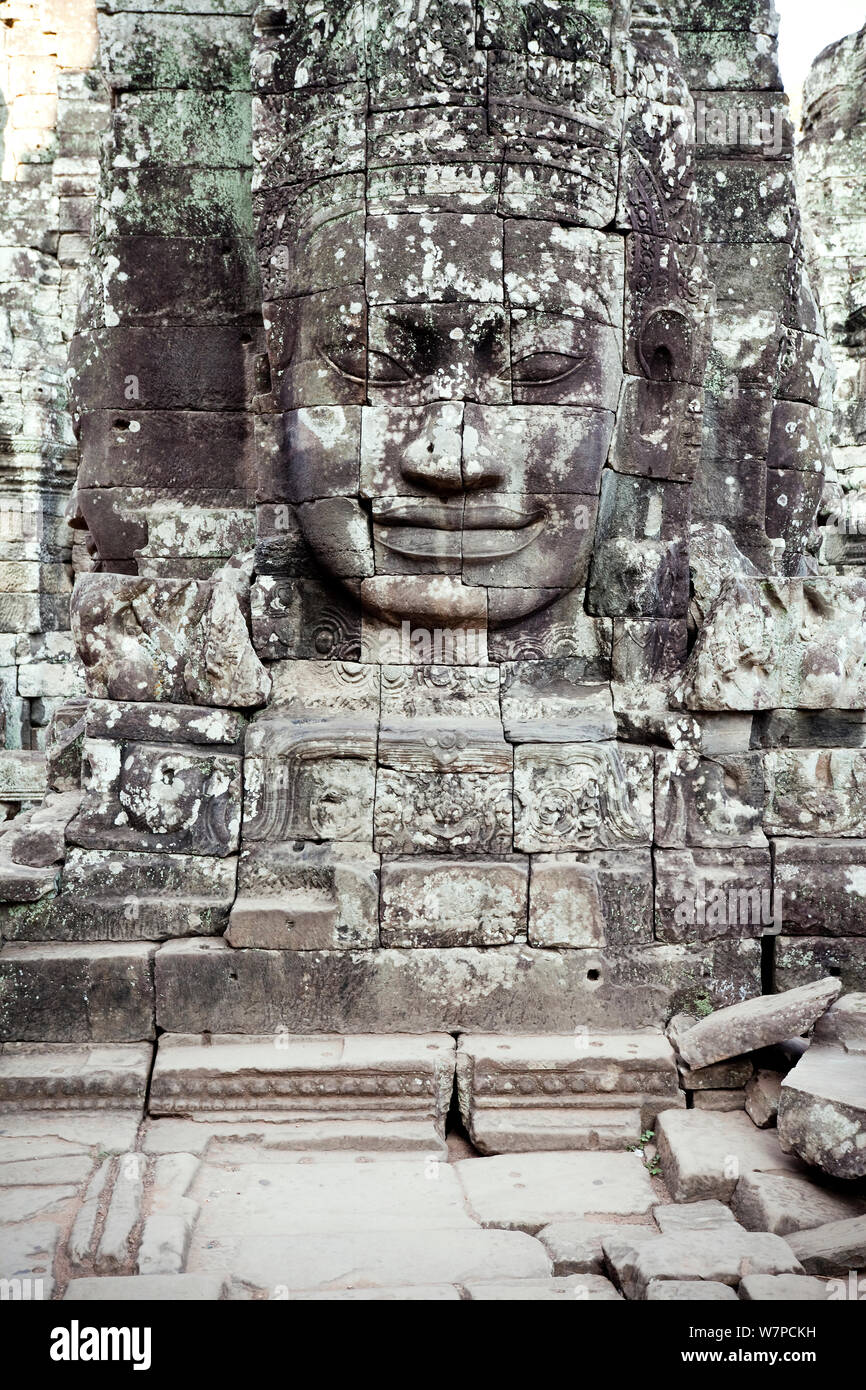 Il tempio Bayon, Angkor Wat, Siem Reap, Cambogia 2010 Foto Stock