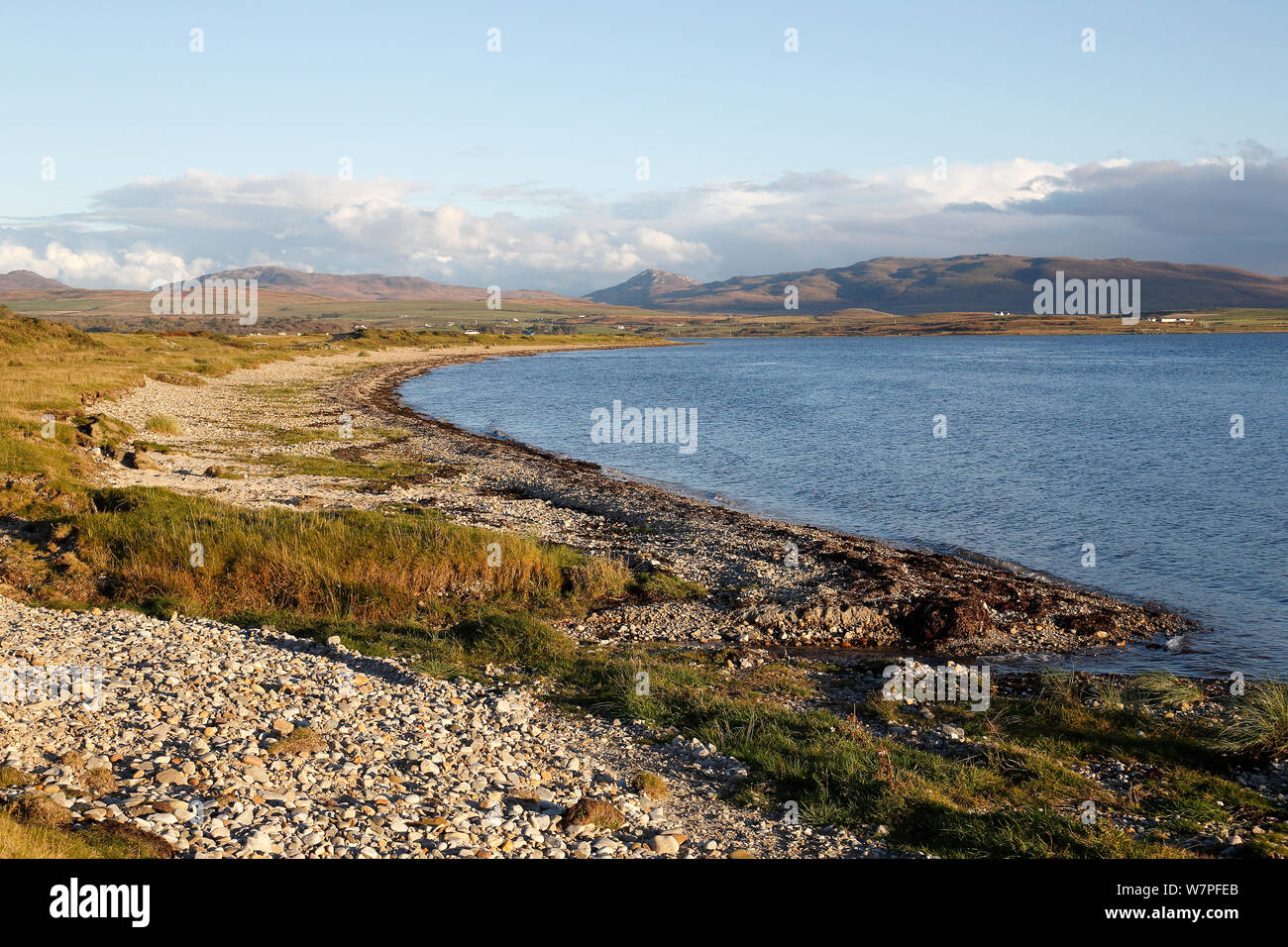 North Shore di Loch Indaal guardando ad est, Islay, Scotland Regno Unito Foto Stock