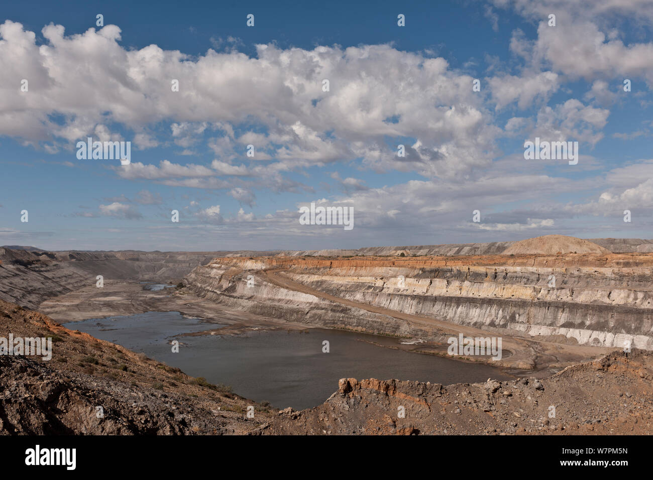 Leigh Creek aprire il taglio della miniera di carbone, Sud Australia Foto Stock