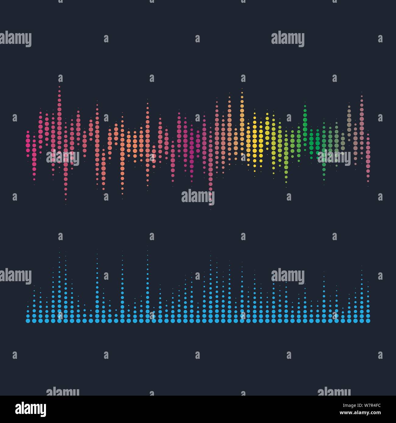 Le onde sonore illustrazione vettoriale del modello di progettazione Illustrazione Vettoriale
