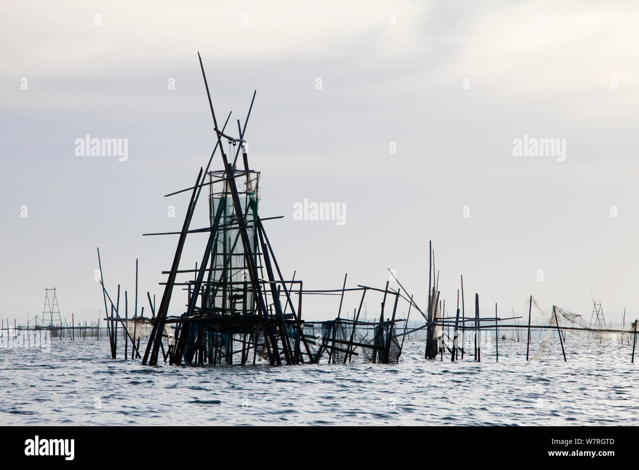 Trappole di pesce, Talibon, Danajon banca centrale, Visayas, Filippine, Aprile 2013 Foto Stock