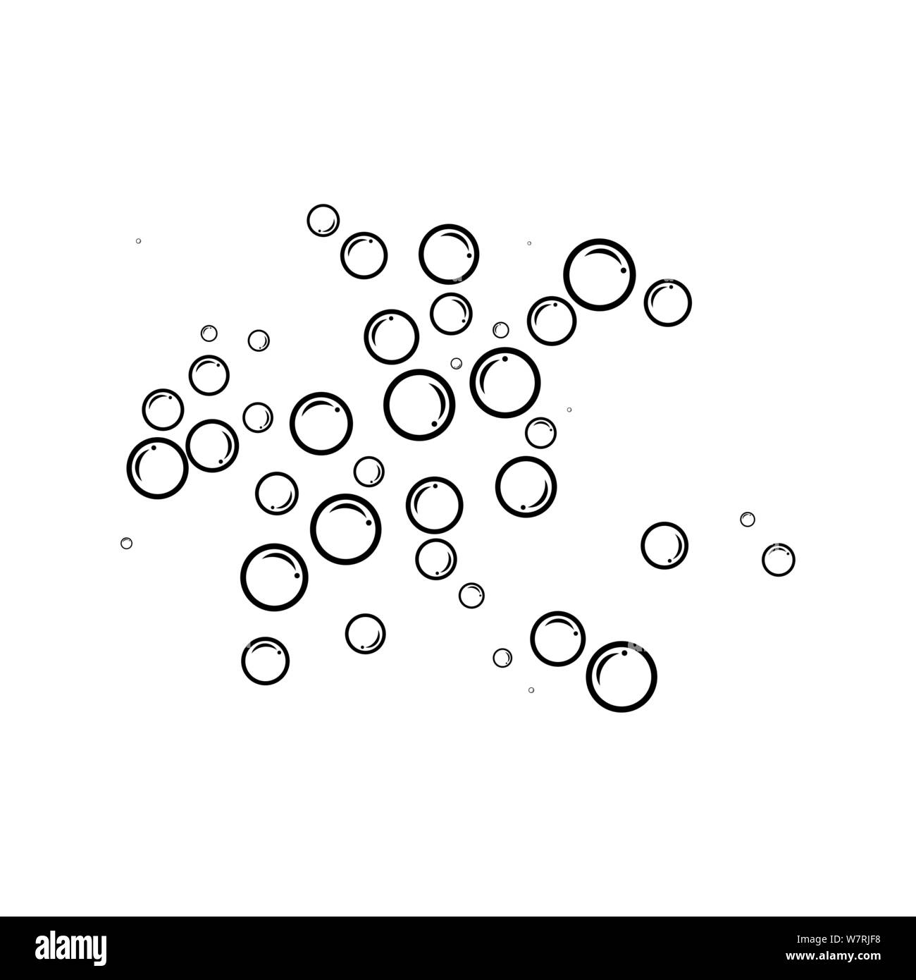 L'acqua bolle illustrazione vettoriale del modello di progettazione Illustrazione Vettoriale