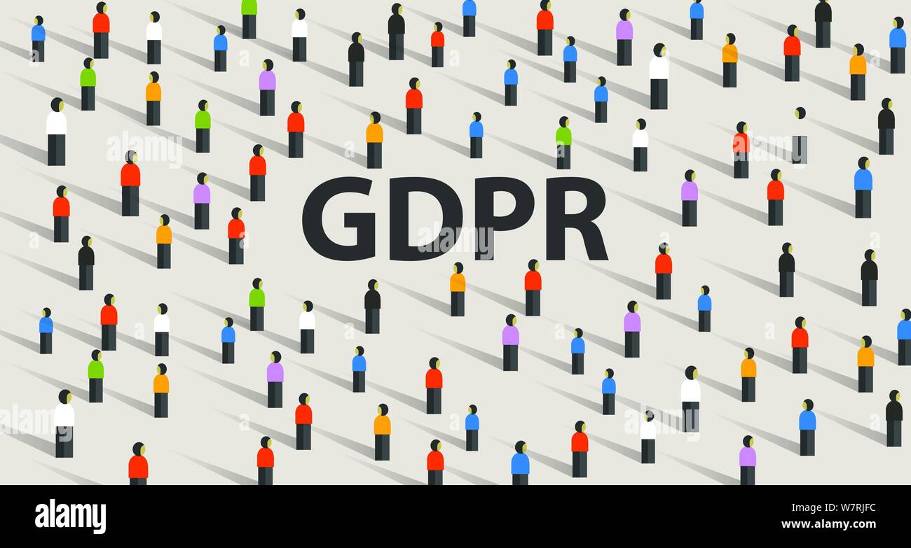 Generale della protezione dei dati il Regolamento il PILR concetto illustrazione Illustrazione Vettoriale