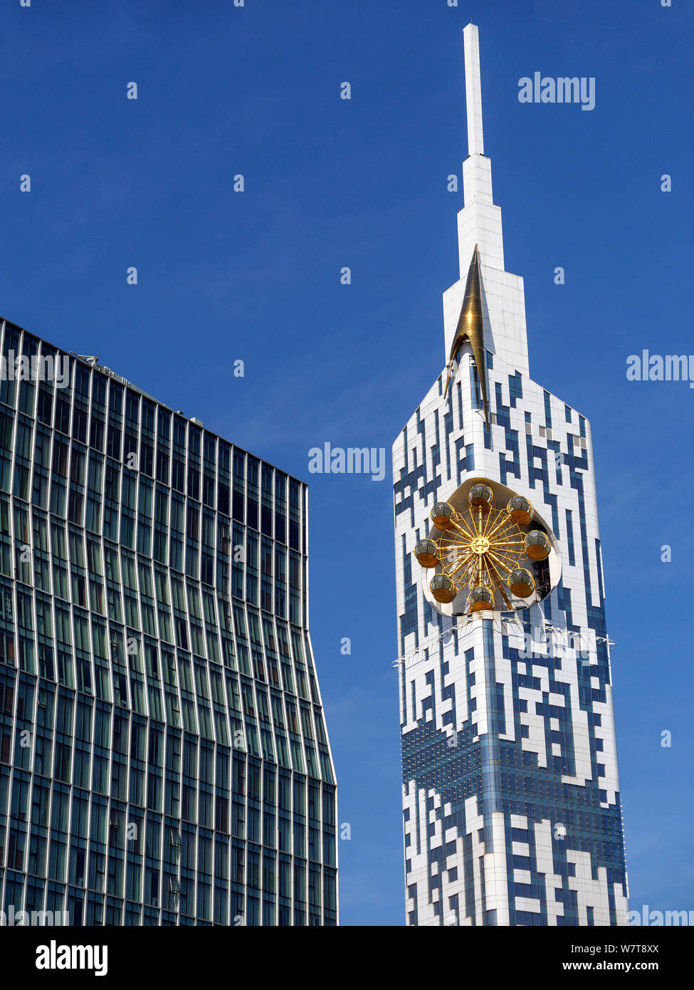 Hotel Radisson e Apartment House in ex università, Batumi, Adjara, Georgia, Europa Foto Stock