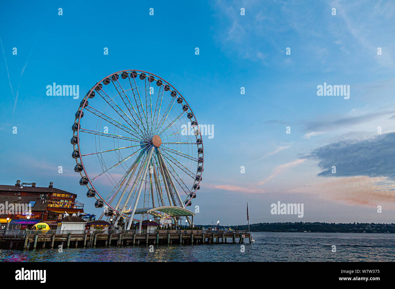 Grande Ruota al crepuscolo Foto Stock