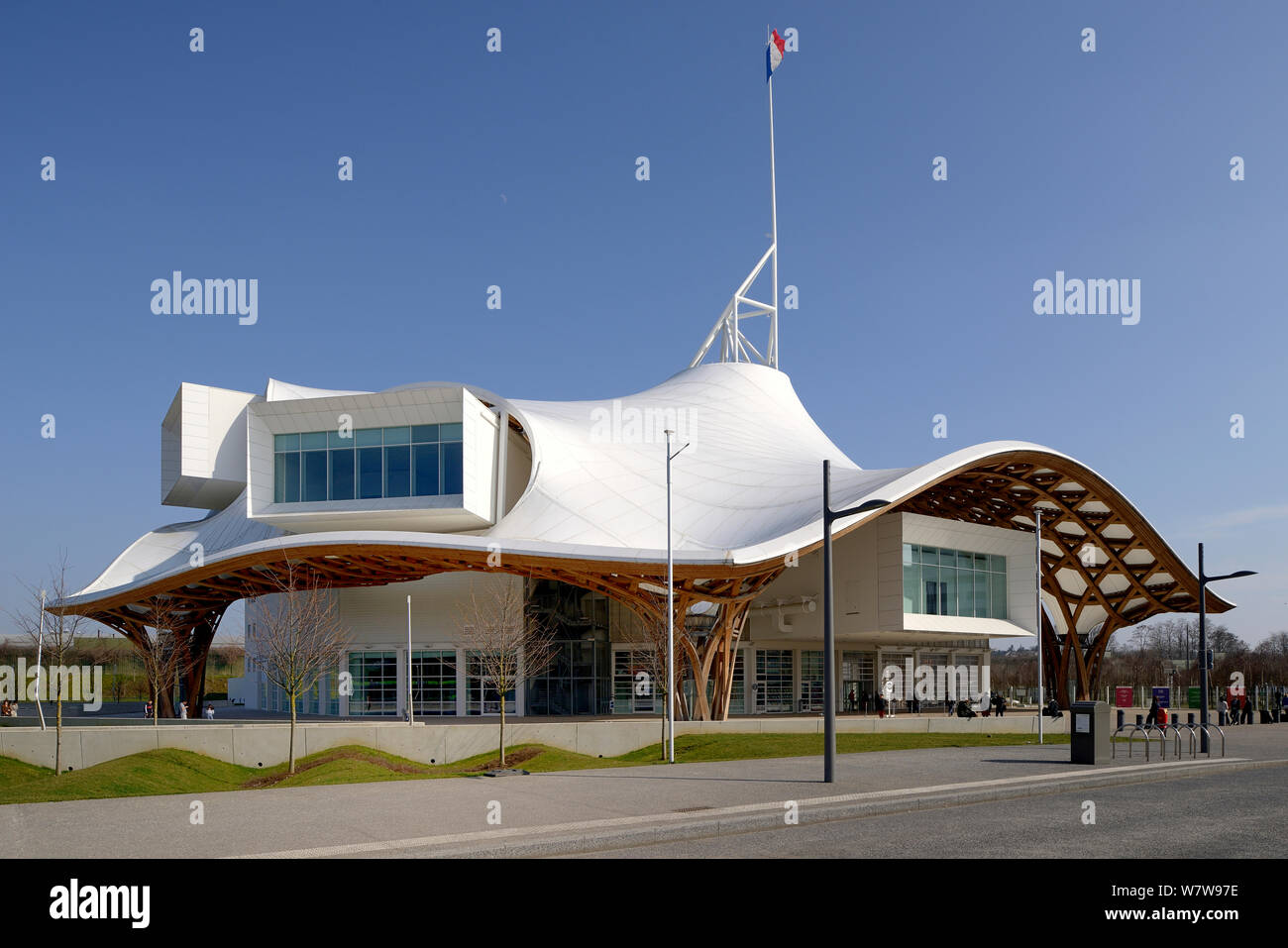 Centro Pompidou Museo Metz - una moderna e il centro di arte contemporanea, Lorena, Francia. Marzo 2014 Foto Stock