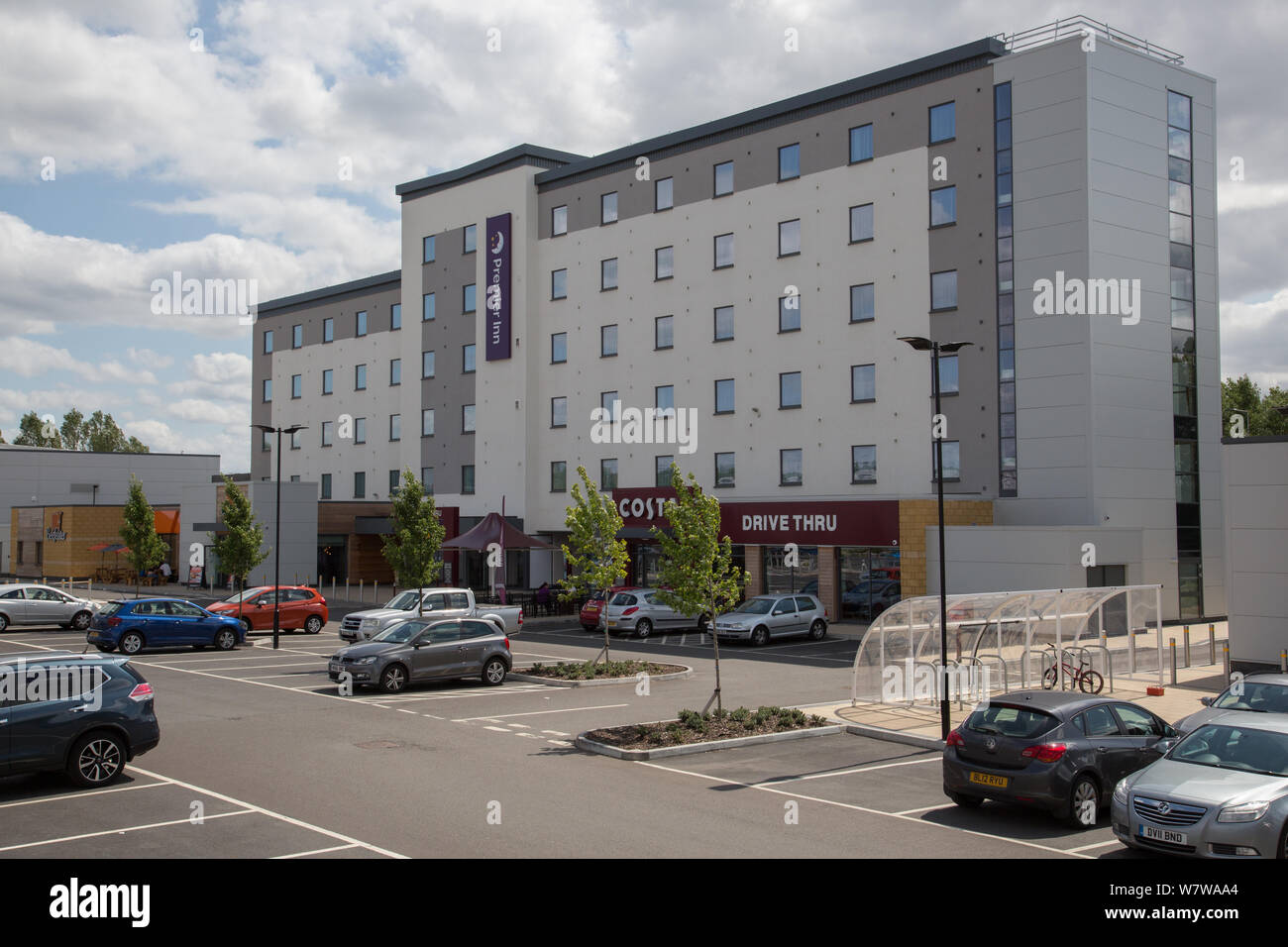 Premier Inn Hotel, Gateway di lettura Retail Park Foto Stock