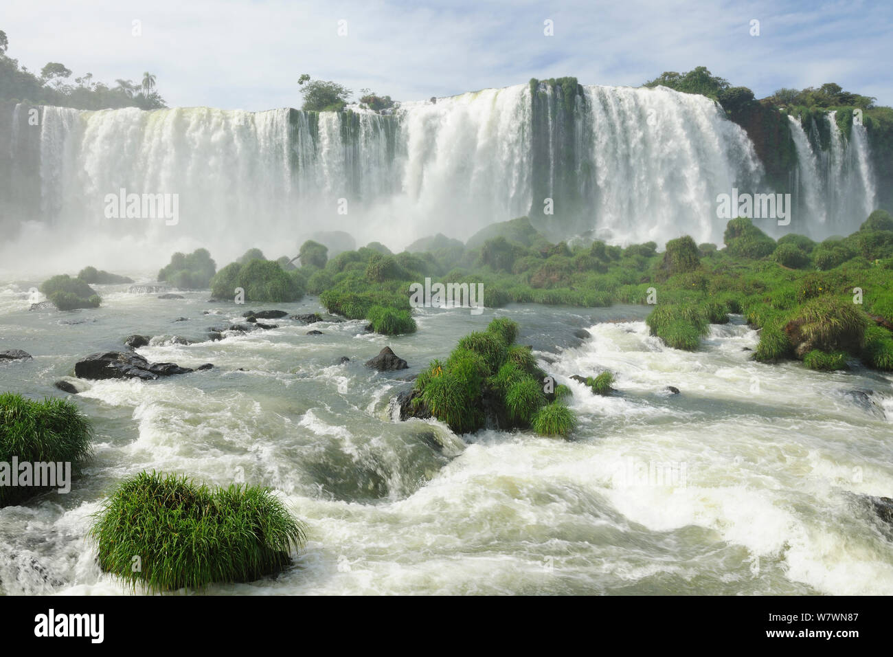 Iguassu Falls a Iguacu National Park, di Foz do Iguacu, Stato di Parana, Brasile meridionale, aprile 2013. Foto Stock