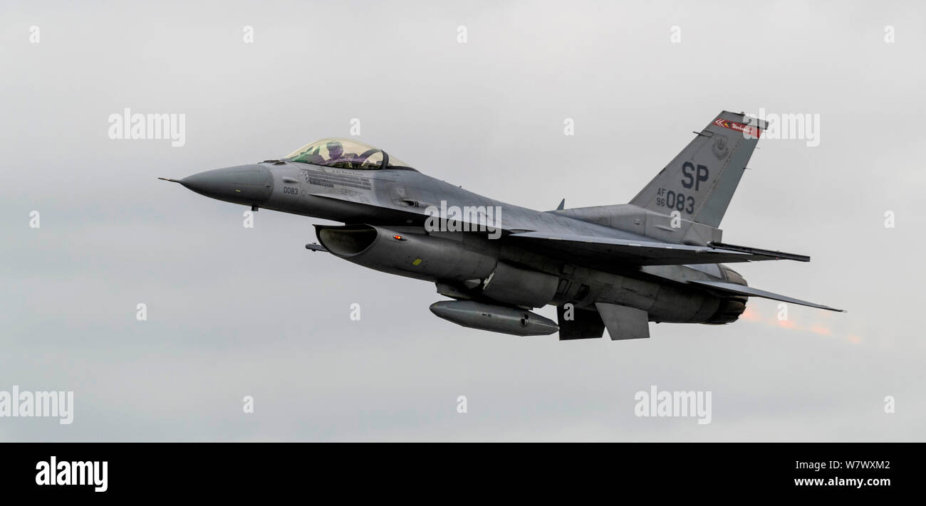 Il combattimento aereo il comando F-16 Viper Demo Team presso il Royal International Air Tattoo 2019 Foto Stock