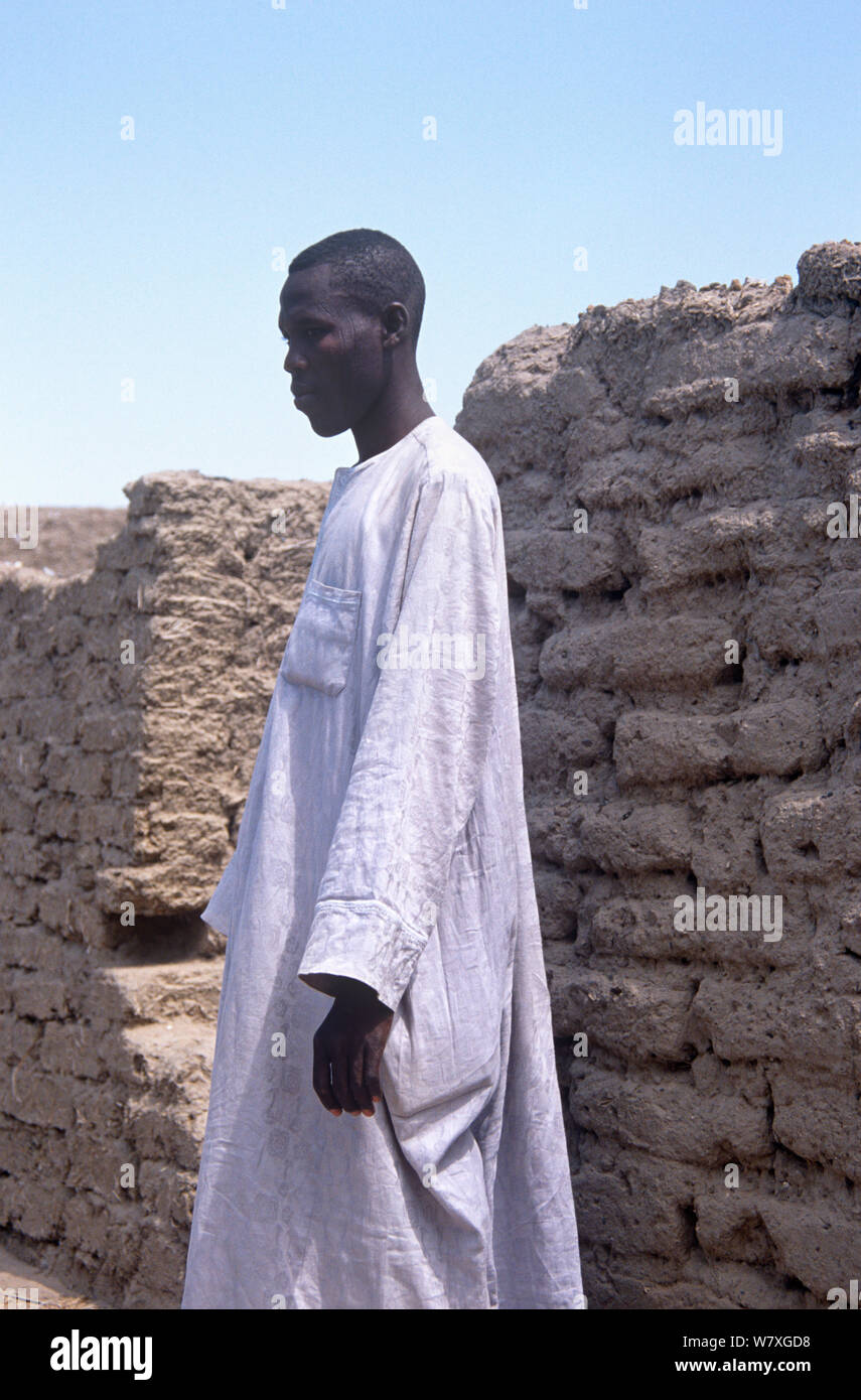 Mirriah abitante nelle zone rurali, Ciad, 2002-2003. Foto Stock