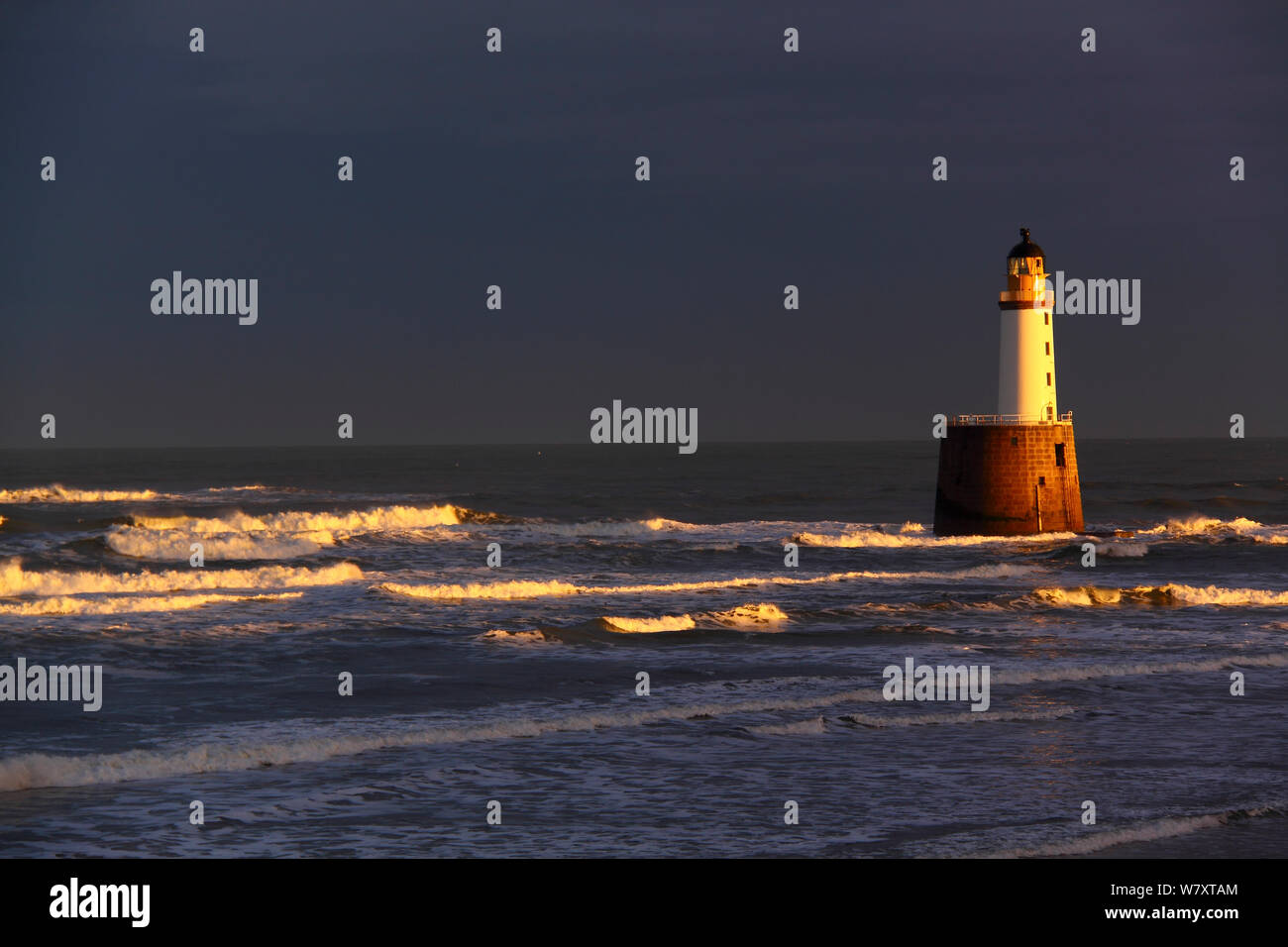 Rattray Capo Faro, a nord-est della Scozia, Gennaio 2014. Tutti i non-usi editoriali deve essere eliminato singolarmente. Foto Stock