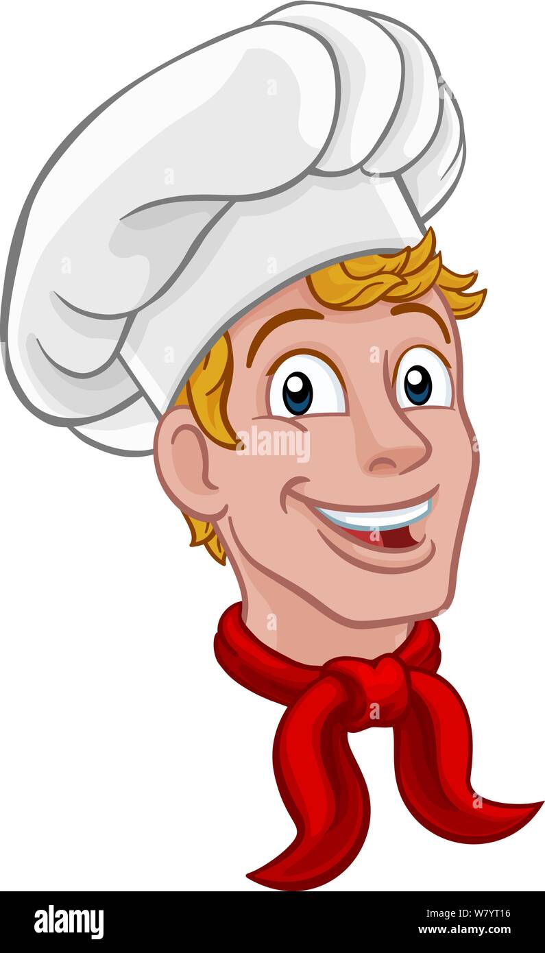 Chef di cucina Baker personaggio dei fumetti Illustrazione Vettoriale