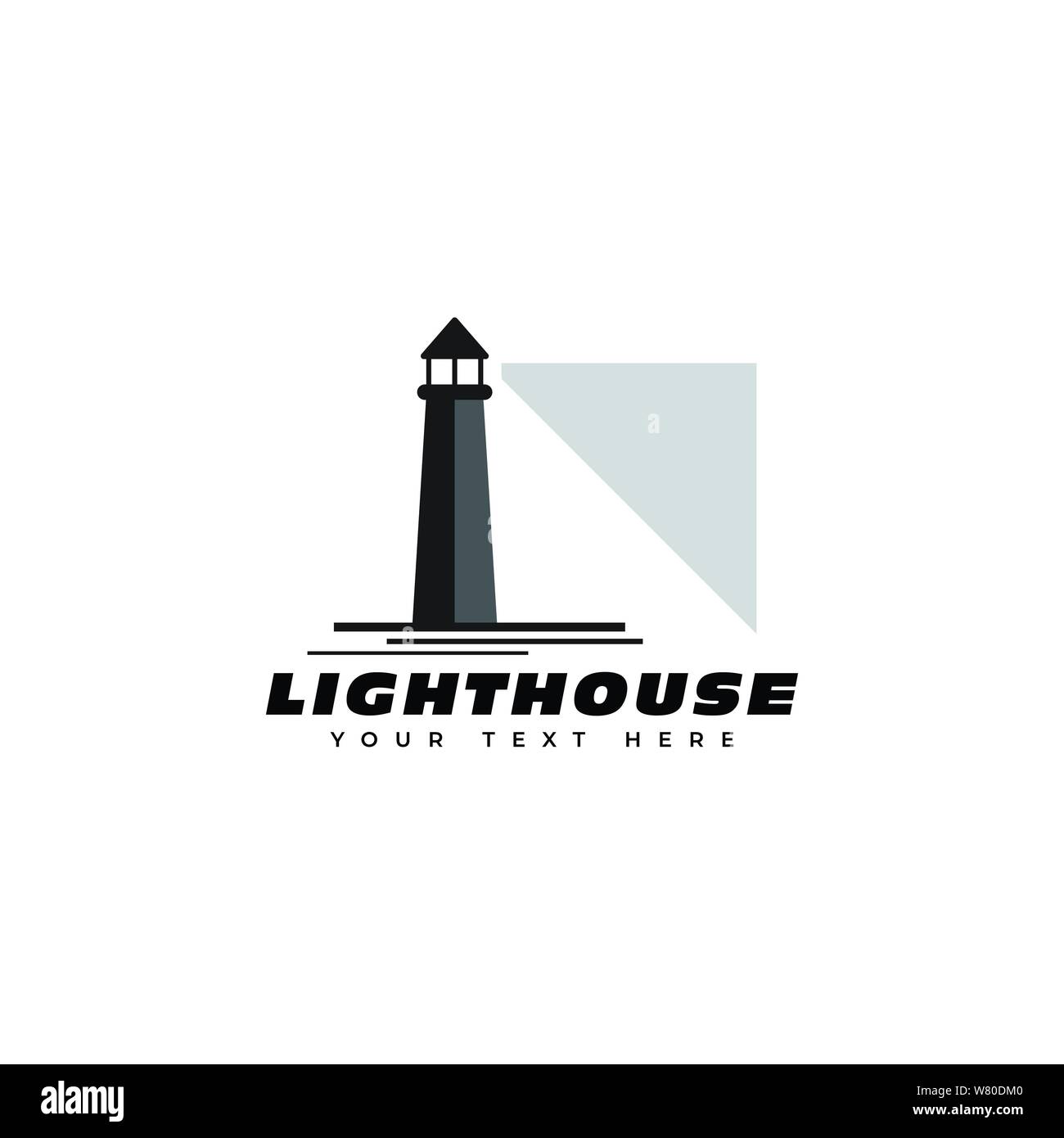 Faro logo design template vettoriale illustrazione isolato Illustrazione Vettoriale