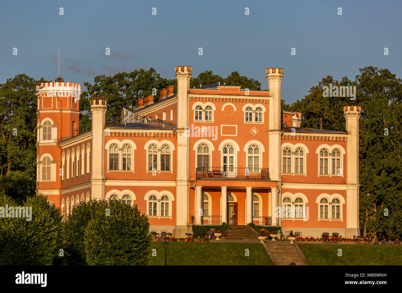 Palazzo Birini nella bella luce del mattino, Lettonia Foto Stock