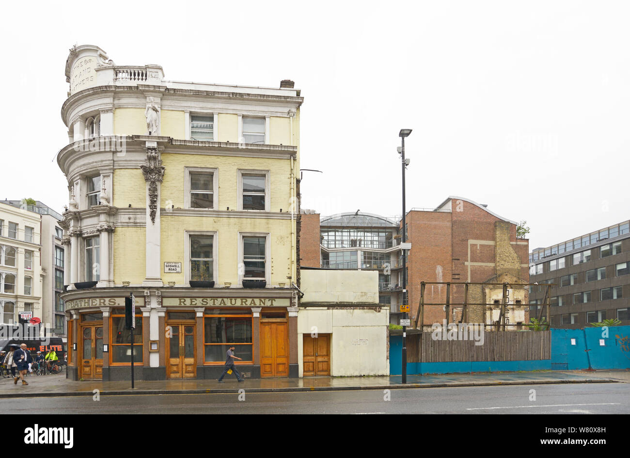 La Hat & piume Pub, Finsbury di Londra. Foto Stock