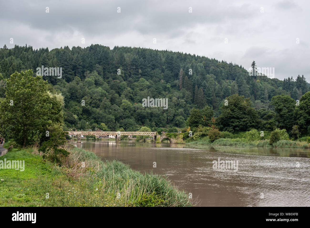 Fiume Wye Tintern nel Monmouthshire Foto Stock