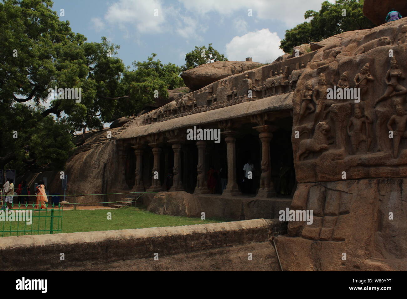 Mahabalipuram tempio complesso Foto Stock