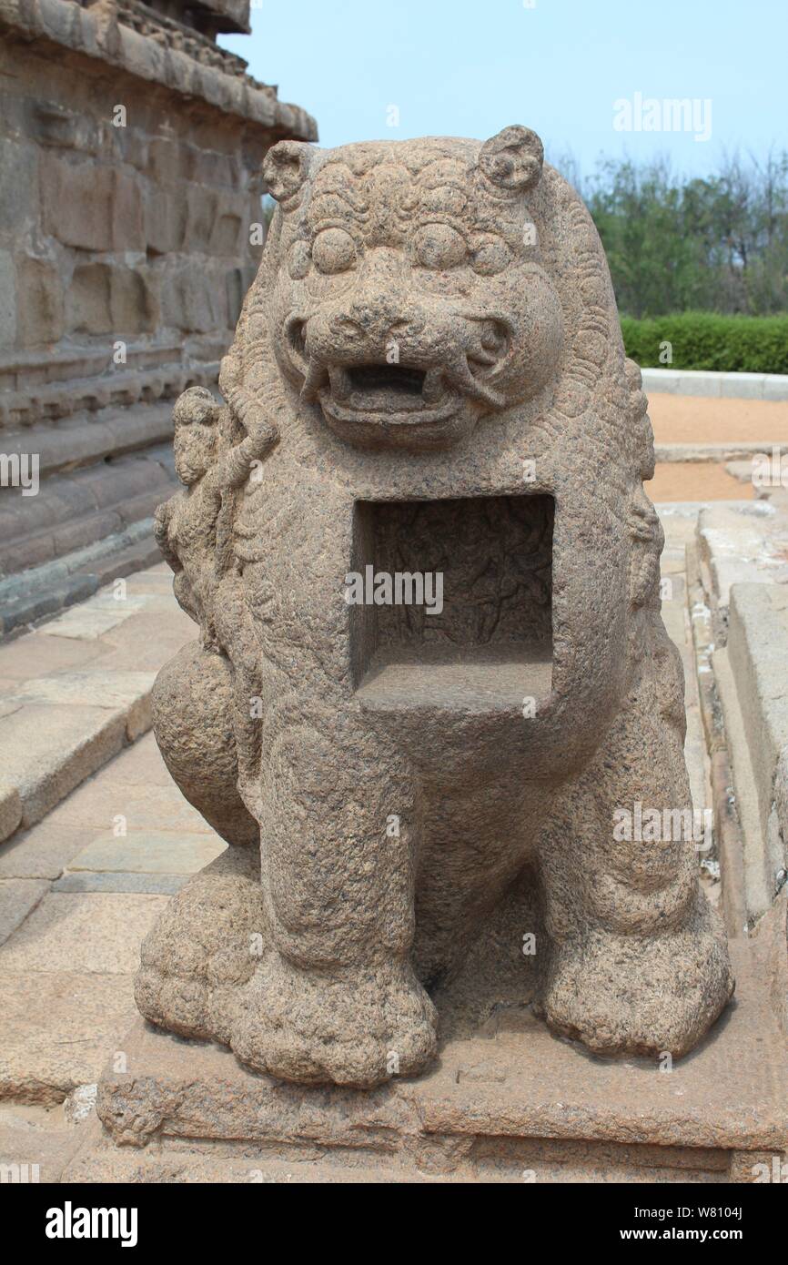 Mahabalipuram tempio complesso Foto Stock