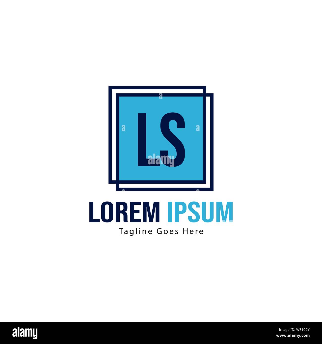 Iniziale logo LS Modello con telaio moderno. LS minimalista lettera logo illustrazione vettoriale design Illustrazione Vettoriale