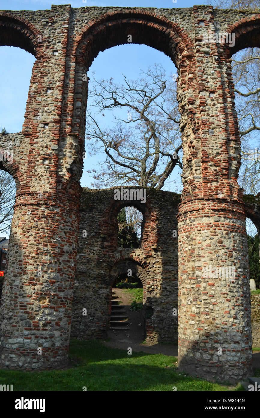 Colchester St Botolph's Priory, Essex, Regno Unito Foto Stock