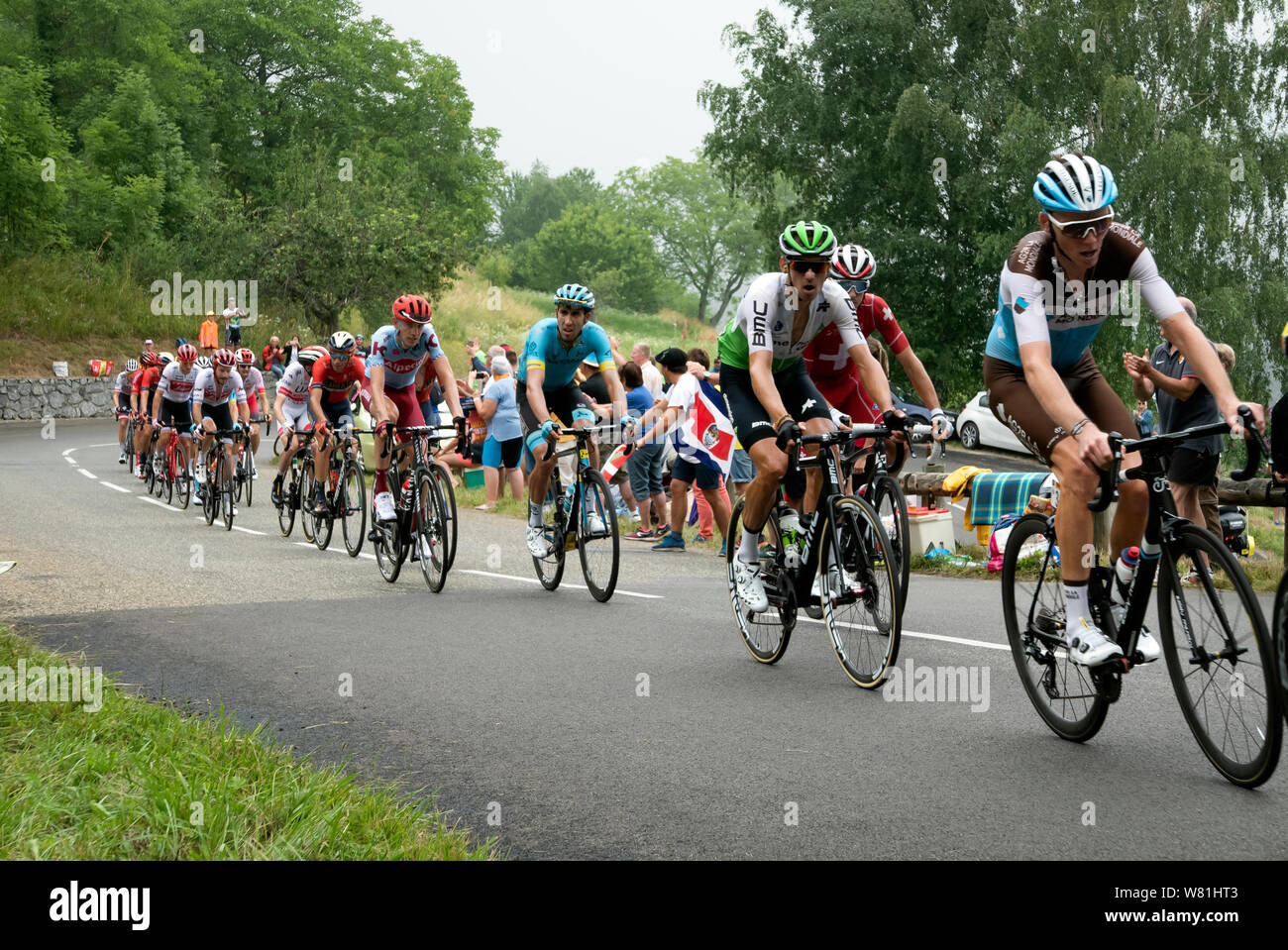 Tour de France 2019 - Col de Montsegur, lo stadio 15 Limoux-Foix Foto Stock