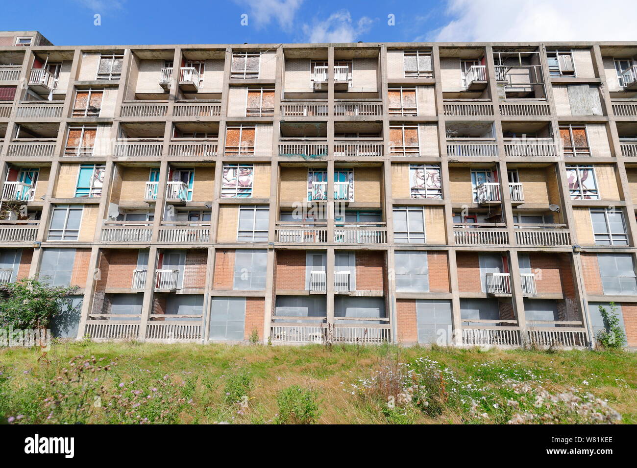 Il rinnovo di Park Hill appartamenti in Sheffield,South Yorkshire. Foto Stock