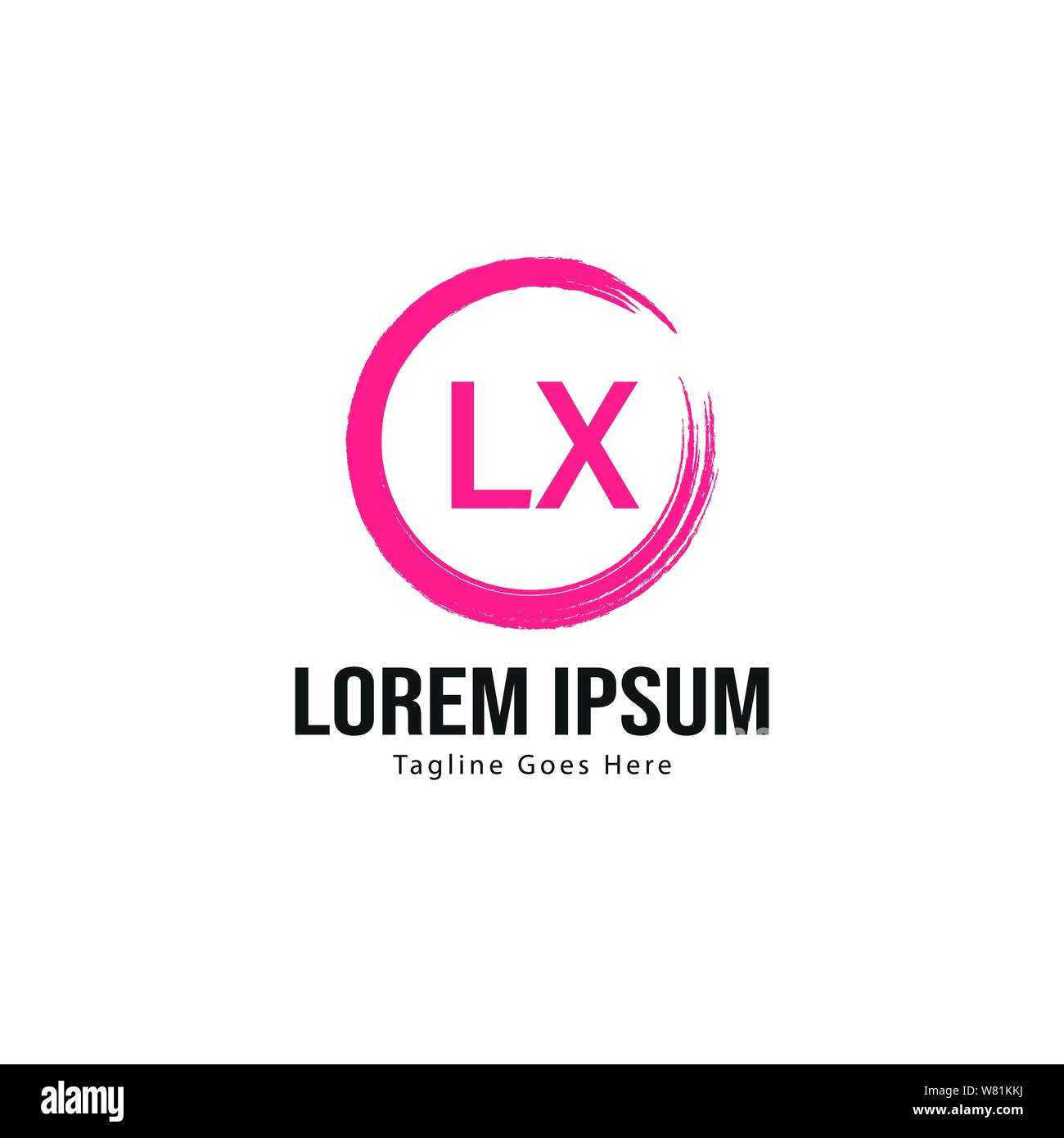 Iniziale logo LX Modello con telaio moderno. Minimalista lettera LX logo illustrazione vettoriale design Illustrazione Vettoriale