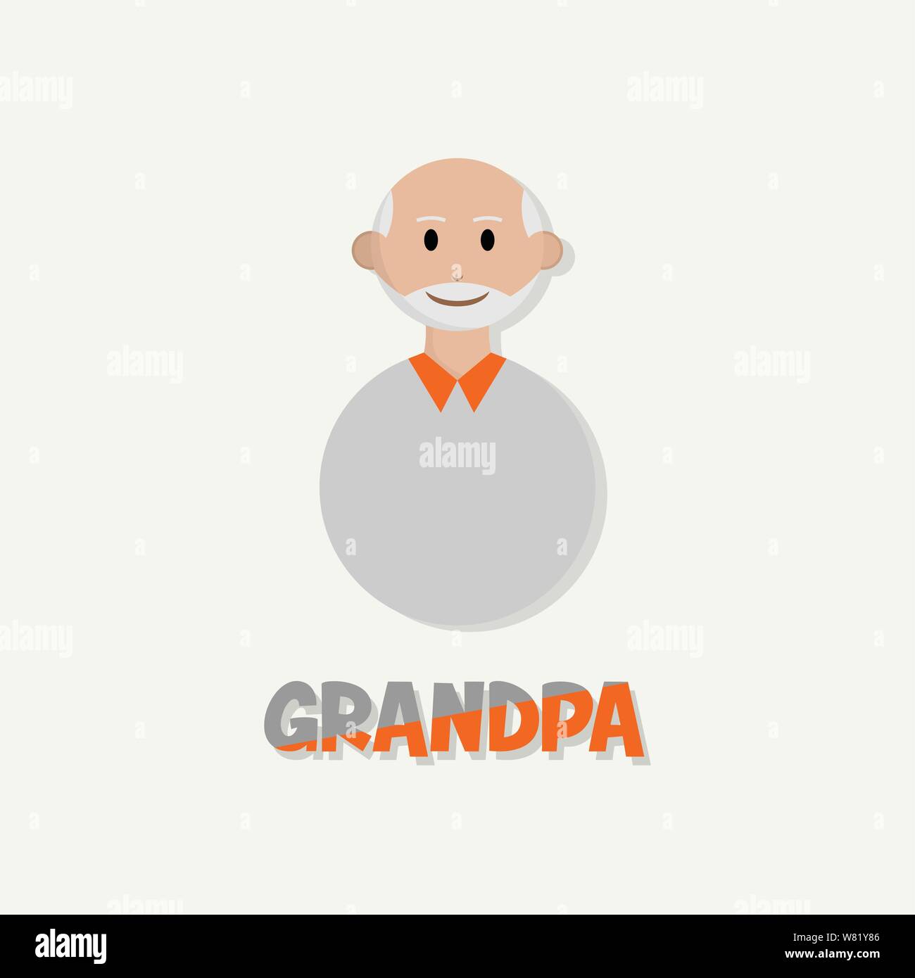 Persone oldman Icona, nonno vettore cartoon Illustrazione Vettoriale