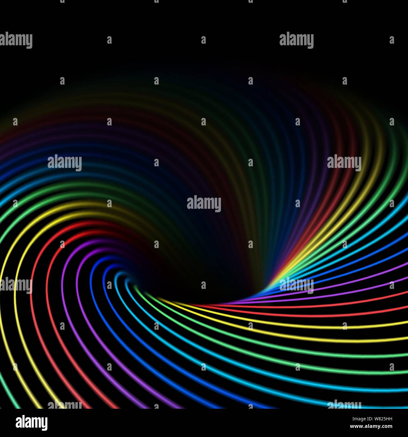 3D abstract brillante background creativo. Linee piegate in movimento. Illustrazione Vettoriale