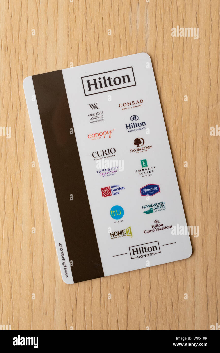 Hotel Hilton la keycard Foto Stock