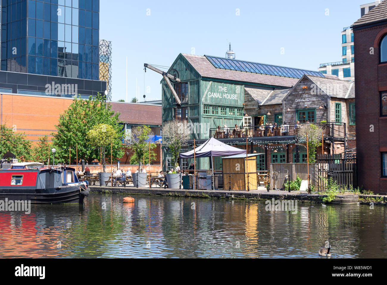 Il Canal House pub, Gas Street Basin, Birmingham, West Midlands, England, Regno Unito Foto Stock