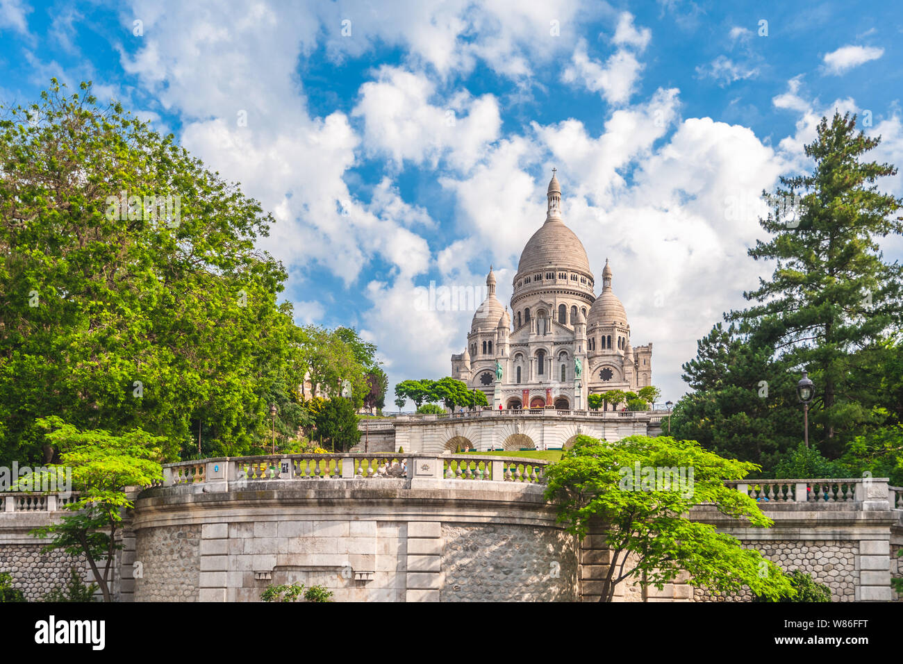 La Basilica del Sacro Cuore di Parigi, Francia Foto Stock