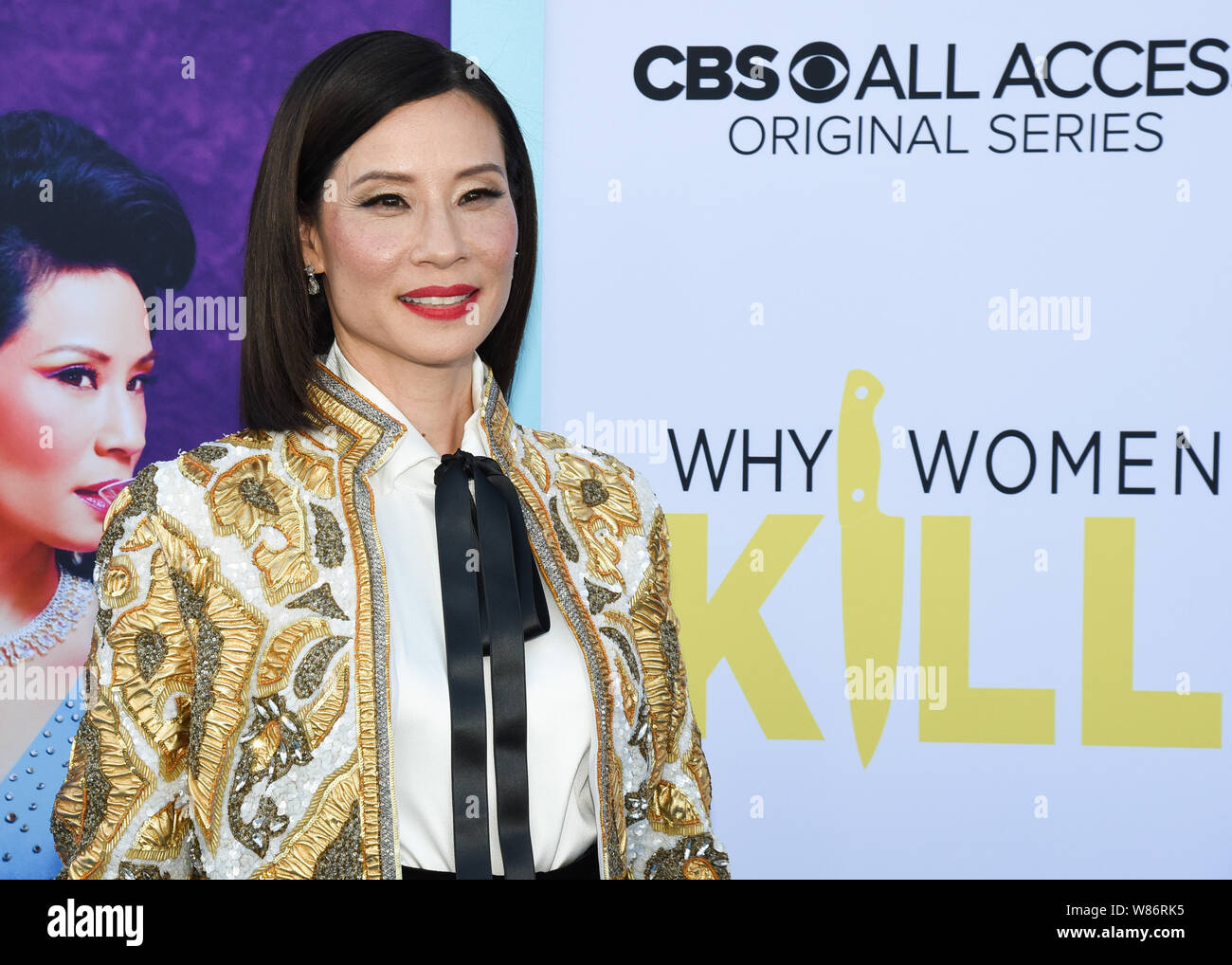 Agosto 7, 2019, Beverly Hills, in California, Stati Uniti d'America: Lucy Liu assiste la premiere di CBS tutti gli accessi' ''Perché le donne Kill' (credito Immagine: © Billy Bennight/ZUMA filo) Foto Stock