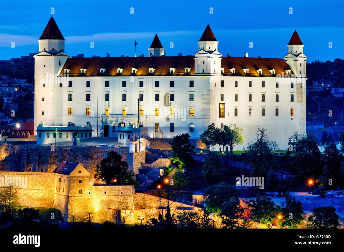 Il castello di Bratislava, Bratislava, Slovacchia Foto Stock