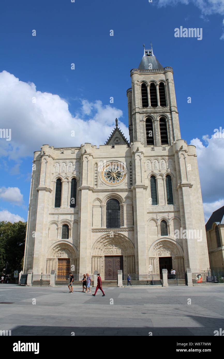 Basilica Cattedrale di Saint Denis, Francia Foto Stock