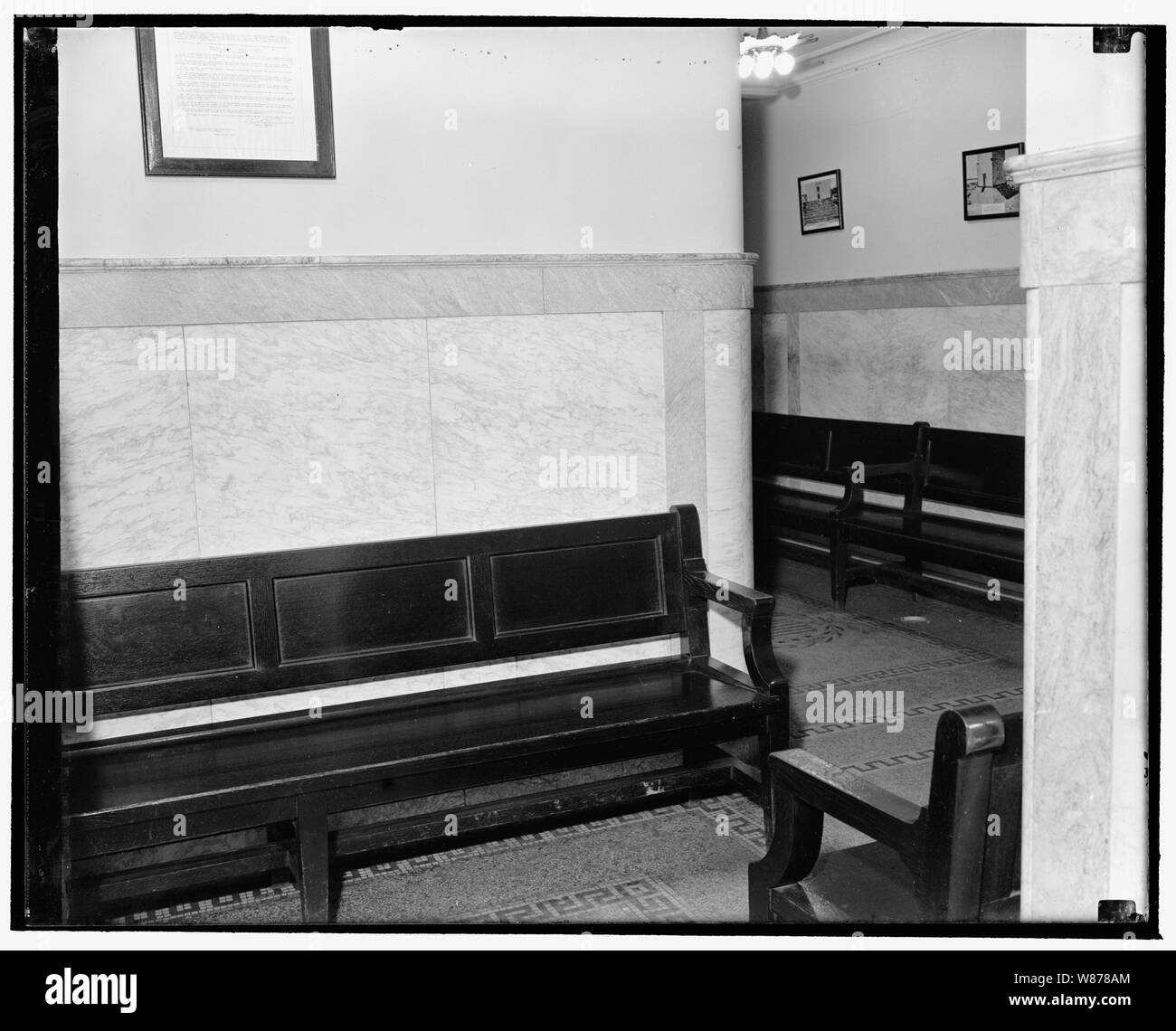 (Al pianterreno) Monumento di Washington, D.C. Foto Stock