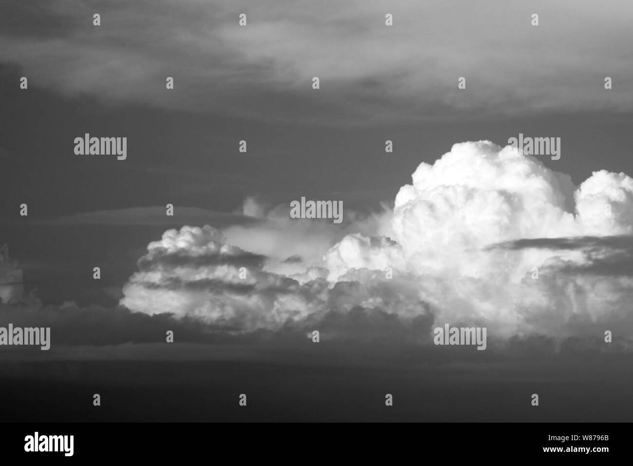Cumulus nuvole sopra il midwestern Stati Uniti Foto Stock