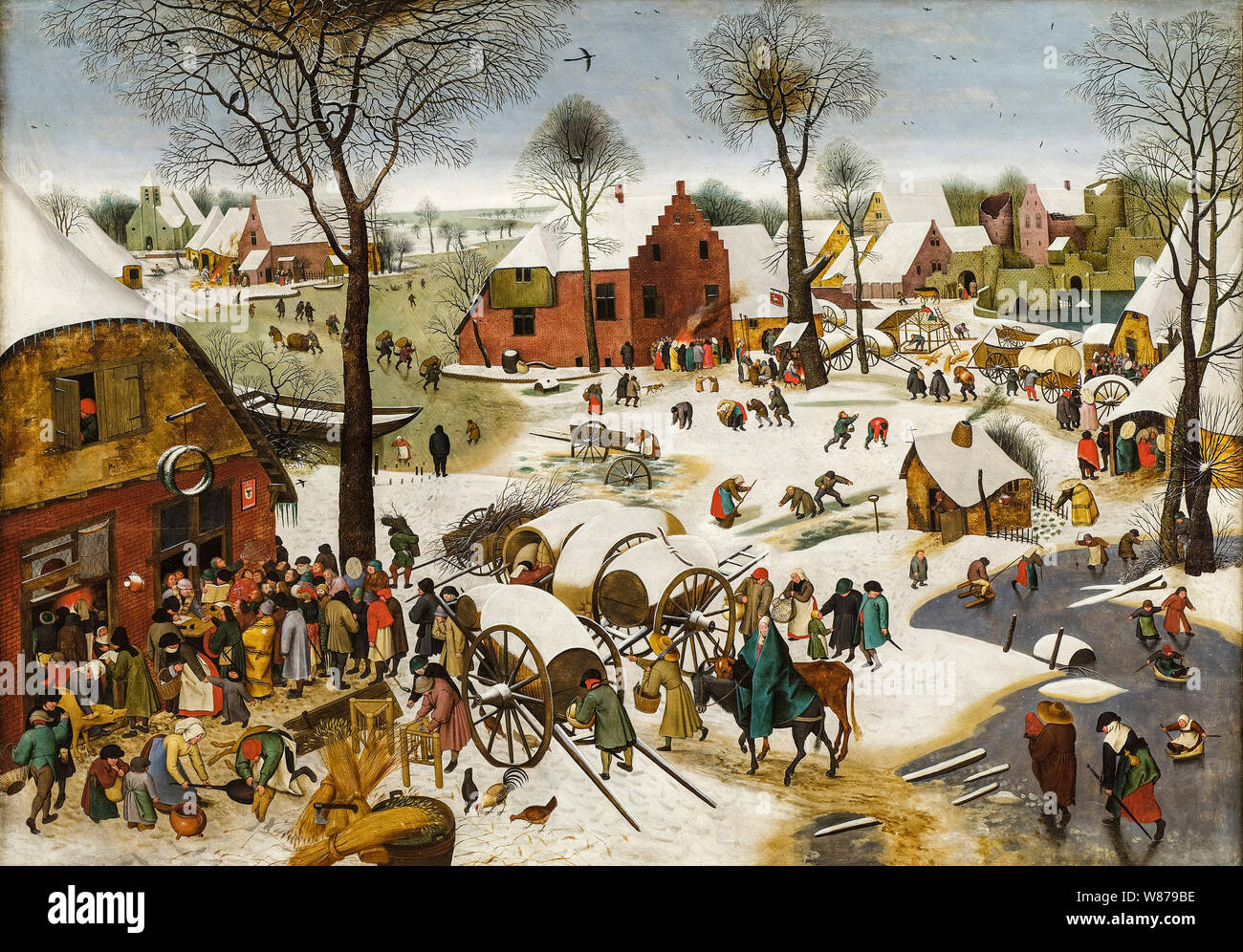 Pieter Brueghel il Giovane, pittura, il censimento di Betlemme, 1579-1638 Foto Stock