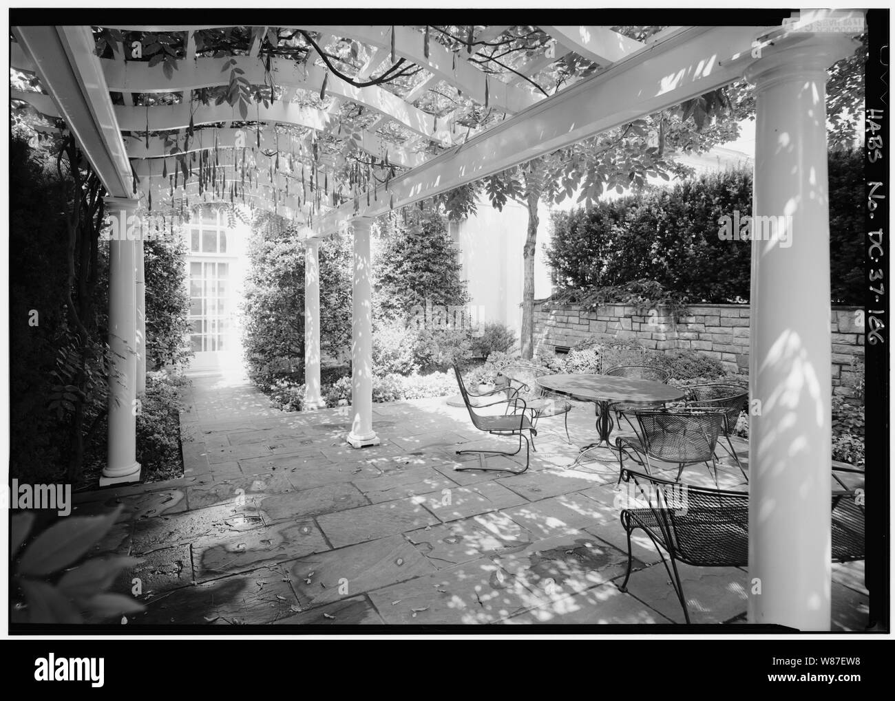 186. Motivi del sud; vista Pergola off Ala Ovest; 186. Motivi del sud; vista Pergola off Ala Ovest - la Casa Bianca, 1600 Pennsylvania Avenue, Northwest, Washington, Distretto di Columbia, DC Foto Stock