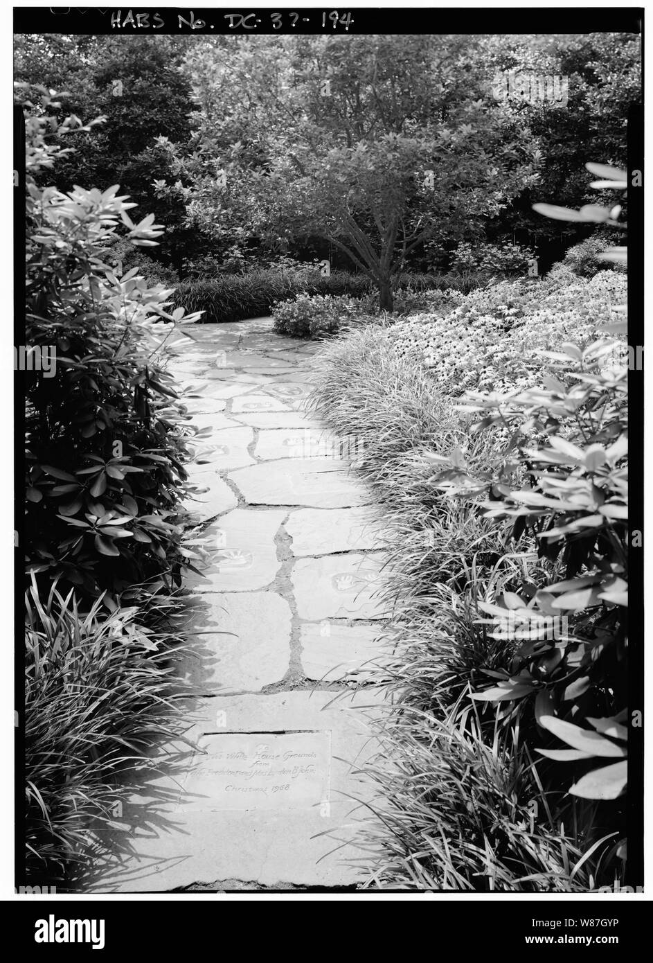 194. Motivi del sud; vista del giardino dei bambini, guardando verso sud; 194. Motivi del sud; vista del giardino dei bambini, guardando verso sud - la Casa Bianca, 1600 Pennsylvania Avenue, Northwest, Washington, Distretto di Columbia, DC Foto Stock