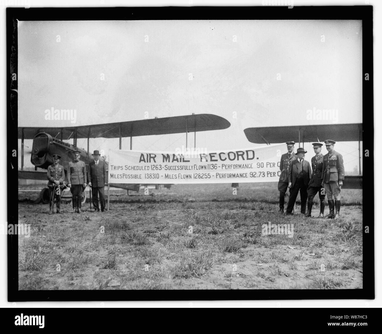 1° Aniv. Air Mail Service, 19 maggio 1919, Post Master Barleson gen. Foto Stock