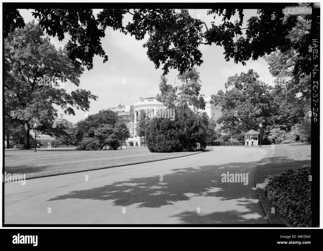 200. Motivi del sud; vista sud motivi, cercando NW; 200. Motivi del sud; vista sud motivi, cercando NW - la Casa Bianca, 1600 Pennsylvania Avenue, Northwest, Washington, Distretto di Columbia, DC Foto Stock