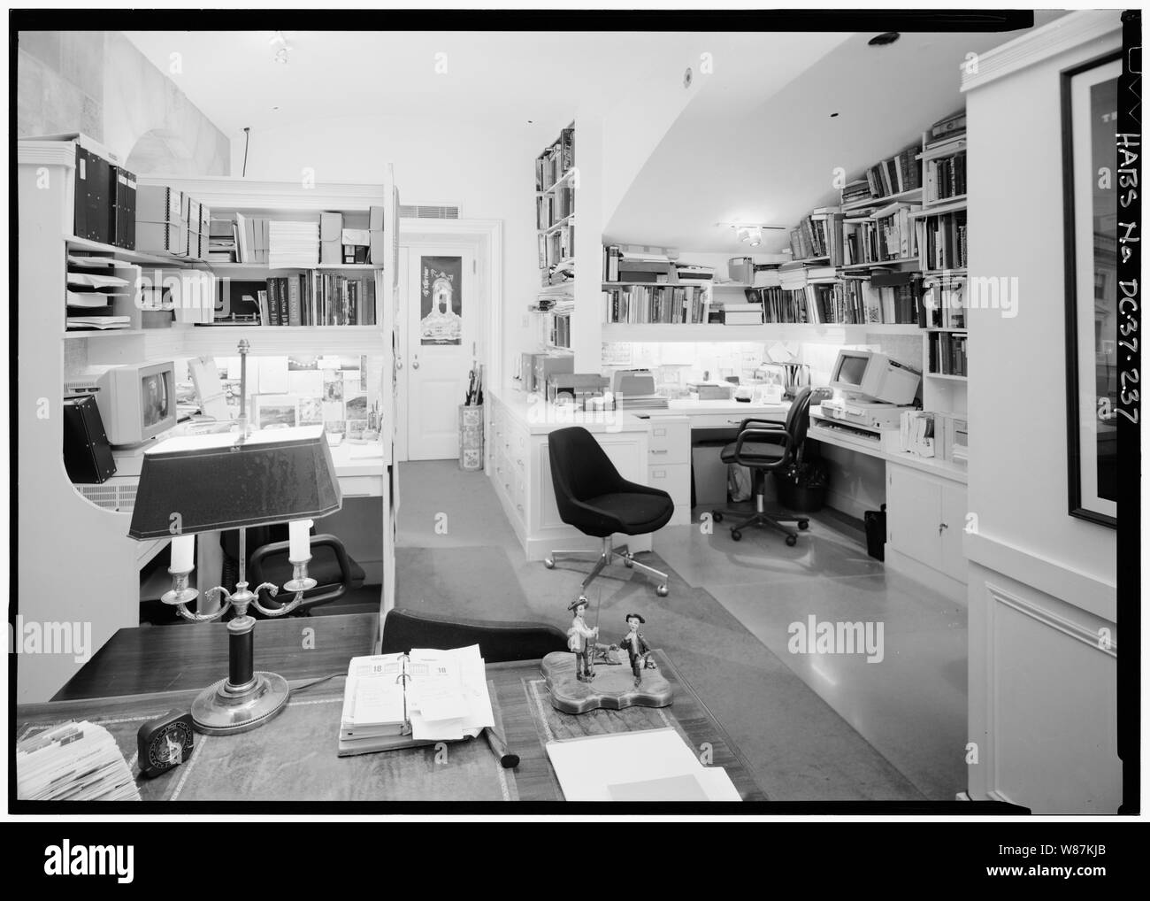 237. G-3C Ufficio del curatore; vista guardando a sud; 237. G-3C Ufficio del curatore; vista guardando a sud - la Casa Bianca, 1600 Pennsylvania Avenue, Northwest, Washington, Distretto di Columbia, DC Foto Stock