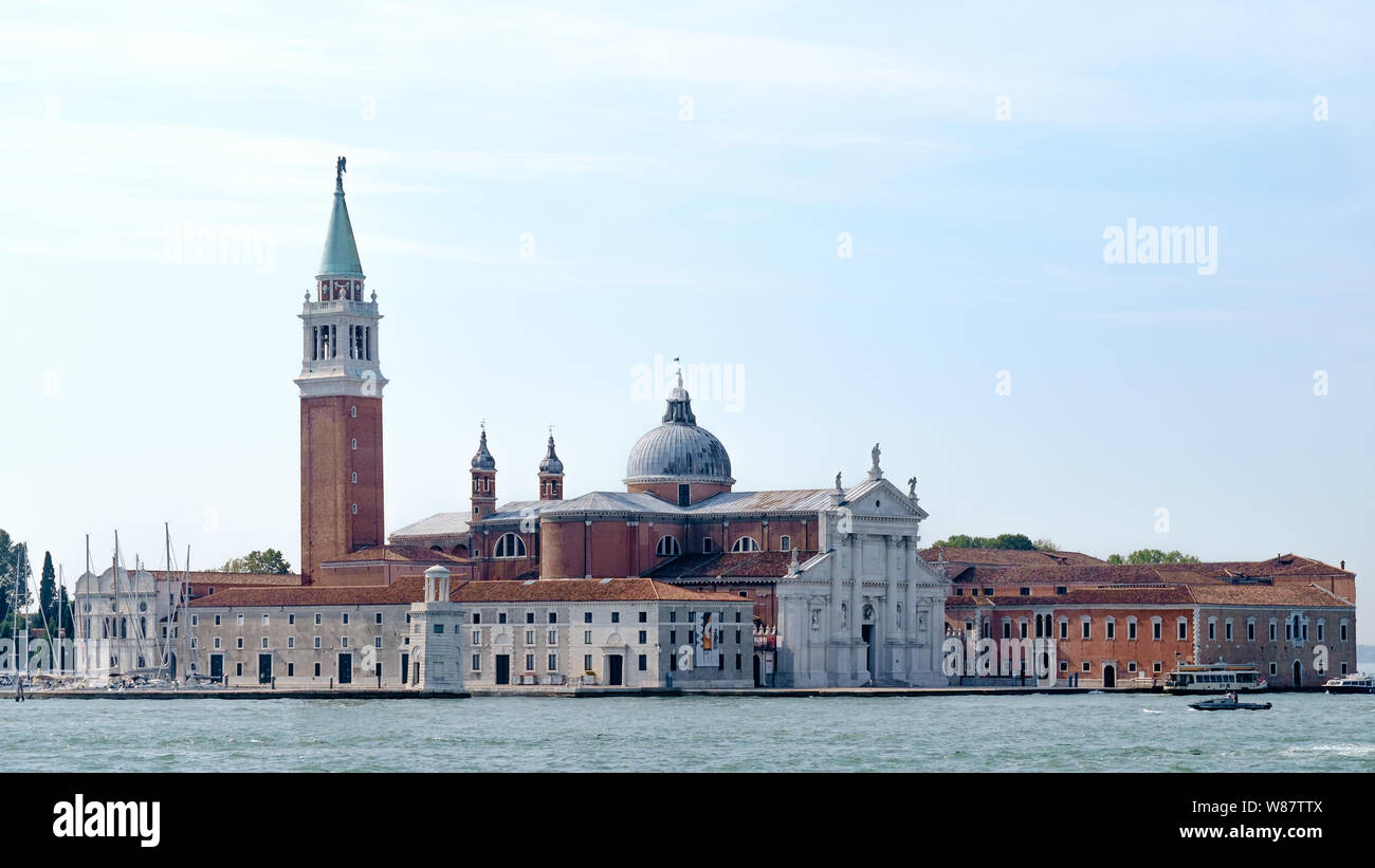 Vista di San Giorgio Maggiore, Venezia, Italia Foto Stock