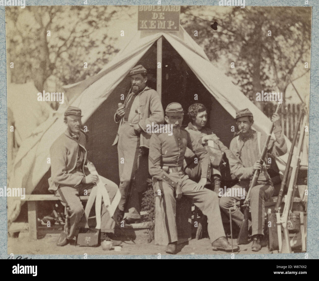 7 N.Y. Milizia di stato, Camp Cameron, D.C., 1861 Foto Stock