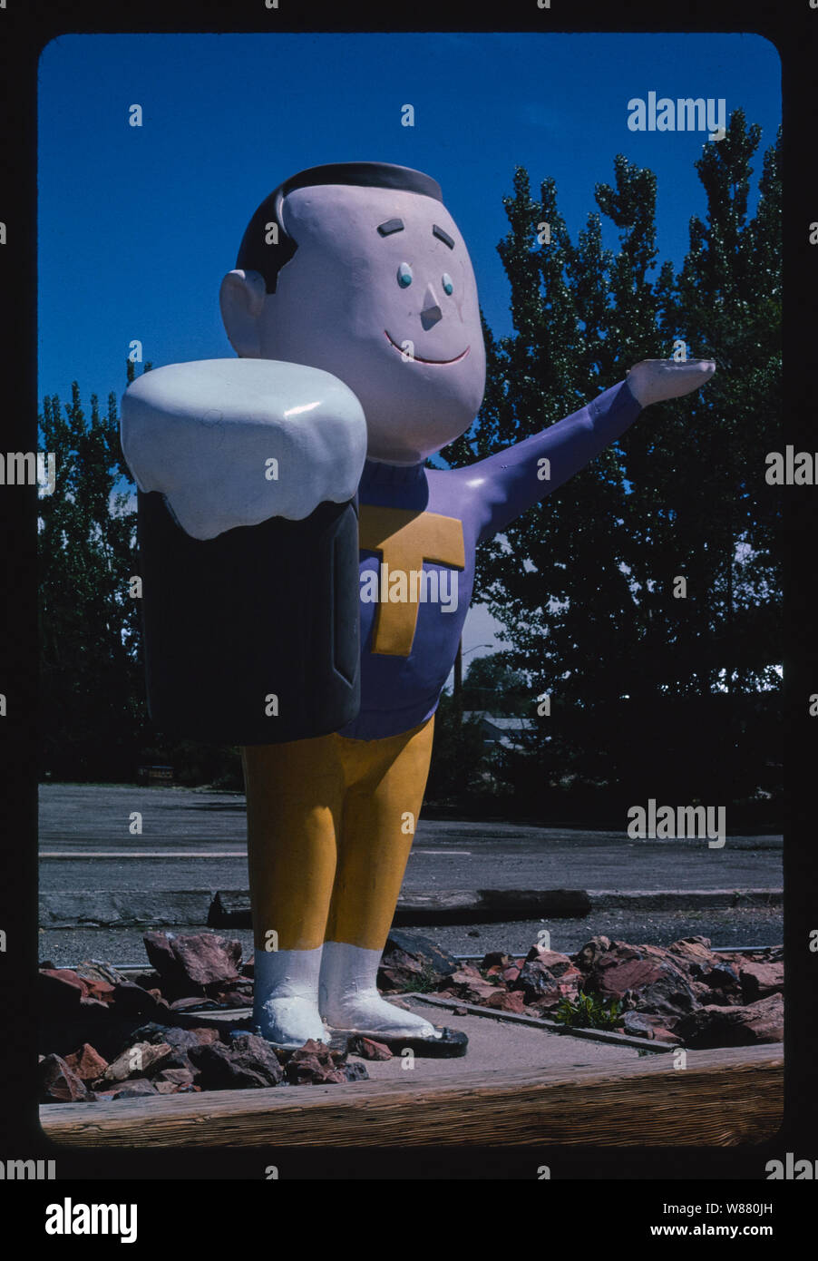 A & W statua, Thermopolis, Wyoming Foto Stock