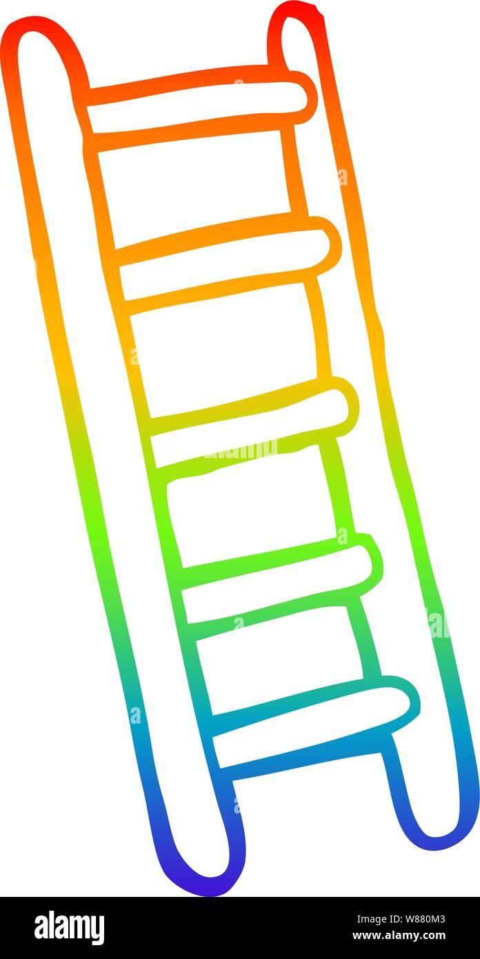Rainbow linea di sfumatura di disegno di un cartoon scaletta Immagine e  Vettoriale - Alamy