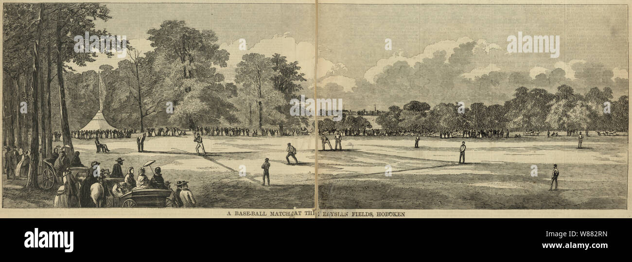 Una partita di baseball all'Elysian Fields Hoboken Foto Stock