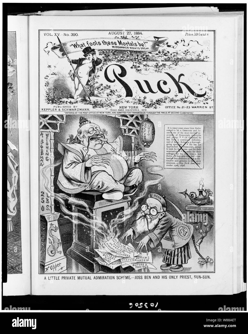 Un po' di privato ammirazione reciproca schema--Joss Ben e il suo unico sacerdote, Sun-Sun / F. Opper. Foto Stock